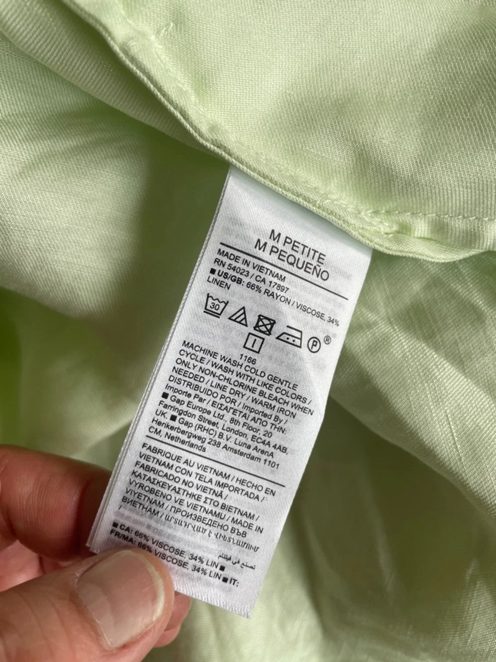 NWT Banana Republic Aurelia Dress - Pale Green - Medium Petite - Picture 11 of 11